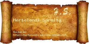 Hertelendi Sarolta névjegykártya
